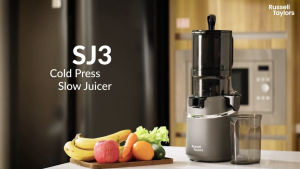 Russell Taylors Masticating Cold Press Slow Juicer Whole Fruit Extra Large 130mm Wide Feeding Tube SJ3