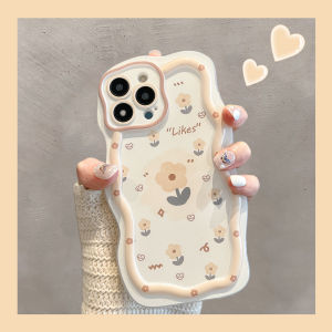  14 pro Max Soft Silicone Phone Case Womens Style Yellow Flower Cloud Creative Design Anti-Fall Protection for  13 pro