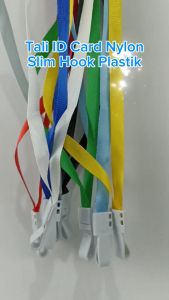 Tali Id Card Nylon Slim Hook Plastik / Tali Name Tag Nylon Slim Hook Plastik (CBT - NYLK) 20 PCS