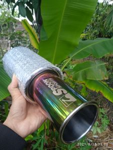 Knalpot mobil racing spoon sport full stainless suara bass empuk