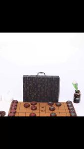 Cờ Tướng Gỗ Sồi Quân Cờ 4.8cm + Bàn Cờ Tướng  Vải Da Lộn In Sắc Nét + Hộp Đựng Cờ Tướng Làm Quà Tặng Cao Cấp Chính Hãng Amalife