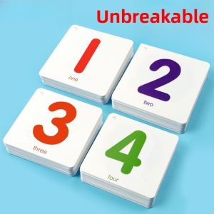 Waterproof Plastic Number Cards 1-100 Tearable Educational Toys for Toddlers Preschool Children Age 0-3 Years Old Learning Tools