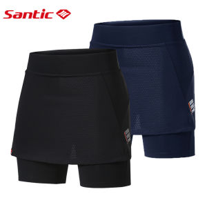 Santic Women Cycling Shorts Summer 4D Padded Breathable Bike Shorts Sport Road MTB Bicycle Dress KL1C05130