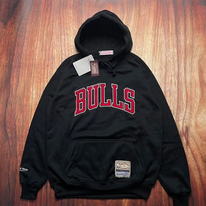 Hoodie Chicago Bulls Teks Bordir Black