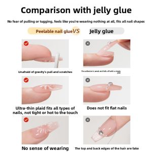 Cloud Sensation Wearable Nail Glue 7ml No UV Lamp Required Peelable Brush Head Fast Drying Non-Irritating Nail Art Tools