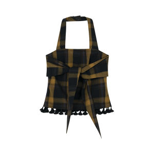NIHAOKANONG | Áo Camisole Dây Đan Pháp Có Ruy Băng Phía Sau Nữ Mùa Hè