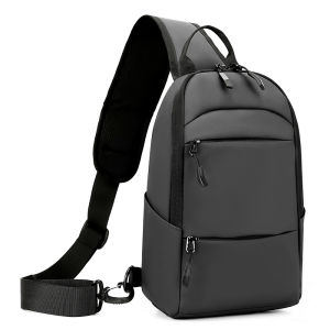 Large Capacity Men 10-Inch Tablet Computer Chest Bag Nylon Waterproof Shoulder Messenger Bag Outdoor Satchel Chest Bag