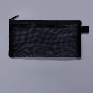 Transparent Large Capacity Creative Exam Pencil Case Mens Style Simple Design Mesh School Stationery Box Pencil Holder