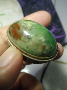 Batu Cincin Garut Hijau Pancawarna hq Natural Unik