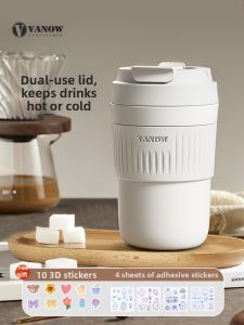Vanow | Portable Ceramic Lined Straw Insulated Cup