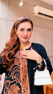 Daster Batik Longdress Cabutan Motif Terbaru LD 110 PB 130 - Lengan Panjang - Busui Friendly Resleting depan - bahan rayon adem nyaman di pakai - BISA COD