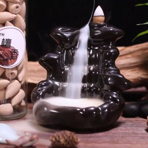 WHL 100Pcs Backflow Incense Cone Insenso for bad Spirit Insense Mosquito Killer Incense Burner Cones Holder 100pcs倒流香粒 檀香沉香艾草茉莉玫瑰薰衣草 家用香薰 驱蚊驱虫
