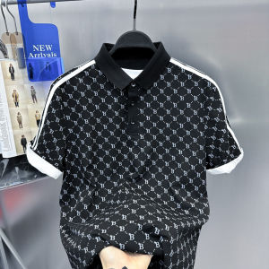 Áo Thun Polo Cổ Polo Tay Ngắn Mùa Hè Thời Trang Nam Dáng Ôm Cổ Polo Họa Tiết Hoa Phong Cách Công Sở Thường Ngày Đa Năng