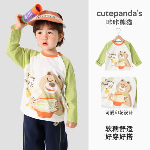 CUTEPANDAS Long Sleeve Baby Clothes Childrens Clothing Underwear for Boys And Girls Autumn Spring Cotton T-Shirt Kids Top
