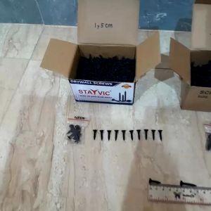10 Pcs Sekrup Speaker Skrup Baja Hitam Skrup Baja Gypsum Sekrup untuk besi siku Sekrup Lancip. Screw
