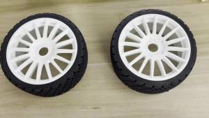 RS | 4pcs 1/8 RC on Road Car Tires and Wheels 17mm Hex Rubber Rally Tyres OD for HPI WR8 HSP Hobao ARRMA Redcat Losi Kyosho VRX