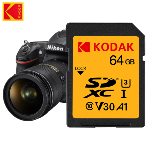 Kodak | KODAK SD Card for Camera High Speed 100MB/s C10 Memory Card 32GB 64GB 128GB 256GB SDXC A1 U3 V30 UHS-I sdcards for 4K HD SLR DV