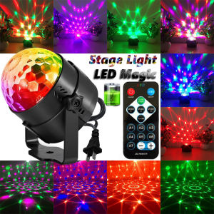 LED party light RGB disco stage effect light with remote control seven-color adjustable atmosphere projector magic ball light