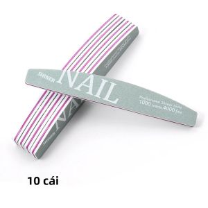 Bộ Dũa Móng Tay Nghệ Thuật 2/5/10 Cái Hai Mặt 1000/4000 Grit Bộ Đánh Bóng Móng Tay Dụng Cụ Làm Móng Tay Chân Có Bảng PP Và Miếng Bọt Biển Giấy Cát
