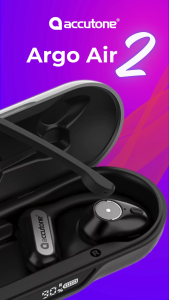 Accutone Argo Air 2 Open-Ear Wireless Bluetooth Earphones | Bluetooth 5.4 Qualcomm® | USB-C