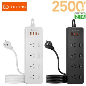 Australia 1.8m Extension Cord Multitap Socket AU Plug AC Power Strip Independent Switch Network Filter With USB C Charging Ports
