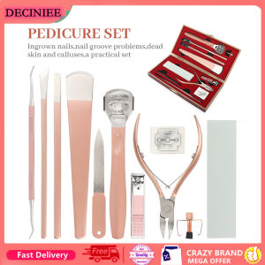 DECINIEE 11 Pcs/Set Professional Pedicure Tools Ingrown Toenail Tools Kit Nail Care Ingrown Toenail Removal Correction Clippers Foot Care