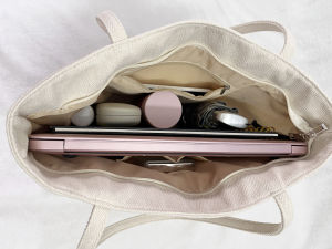 Large Capacity Canvas Tote Bag Womens 2025 New Korean Style College Student Class Commuting Single Shoulder Handbag Shopping Bag