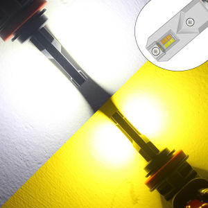 BMTxms Dual Color H8 H11 LED Fog Light Bulb 9006 HB4 9005 HB3 H10 Car LED DRL Lamp White Yellow For KIA Mitsubishi Peugeot Seat