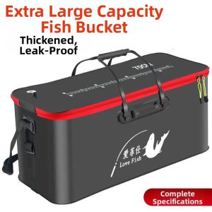 Large Fish Storage Bucket Portable with Oxygen Pump