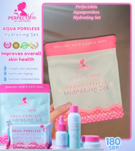 NEW PACKAGING! PERFECT SKIN Aqua Poreless Hydrating Skincare Set Mild & Gentle Formula