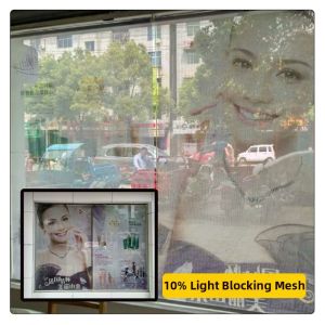 Custom Logo Printed Office Bathroom Light Blocking Roller Shade Easy Installation