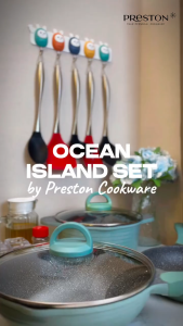 Preston Cookware Ocean Island Granite 3 IN 1 Anti Lengket Casserole 24 cm Wook Pan 28 cm Frypan 24 cm - MN