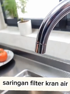 Filter Keran Pemurni Air Kepala Pancuran Putar 360° Anti Cipratan Sambungan Universal Nosel Air Penguat