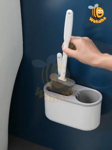 Wahaha 3 IN 1 Upgrade Silicone Toilet Brush Cleaner 360° No Dead Angle Toilet Bowl Brush Pencuci Berus Tandas Bilik Air 馬桶刷