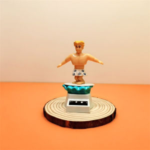 Solar Powered Surfing Boy Doll Car Interior Decoration Swinging Toy Gift for Children Cartoon Style Automotive Ornaments