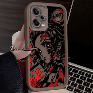 Bandai | Ốp Điện Thoại Silicon Mềm Demon Slayer Tanjiro Kamado Giyū Tomioka Cho Xiaomi Redmi Note - Thiết Kế Nửa Bọc Anime Bề Mặt Mờ Chống Trầy Xước