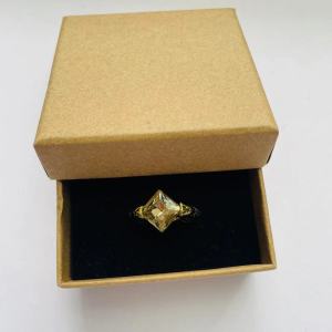 Sorcerer Stone Ring Philosophers Stone Props Yellow In Vintage Gift Box 2pcs Set Halloween Easter Christmas Gift Present