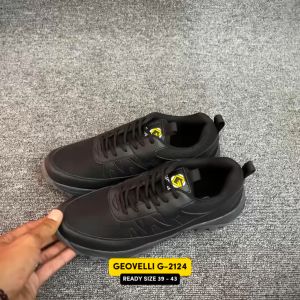 GVL Geovelli G2124 Girlize Black | Sepatu Sneakers Pria Hitam Untuk Sekolah Kuliah Kerja