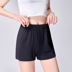 กางเกงขายาวผ้าไหมน้ำแข็งทรงหลวมบางสำหรับใส่กับกระโปรง เสื้อคลุมกันแสงแดดสำหรับผู้หญิง กางเกงขายาวลำลองในช่วงฤดูร้อน