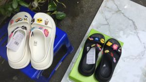 [CrocsFanClub] Dép lê cross Crush 2 quai đế cao 5cm mới cho nữ mẫu mới 2023 tat9 - tặng 10 jibit ngẫu nhiên