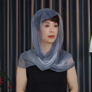 Khăn Choàng Lụa Mỏng Mùa Hè 2024 Mới Cho Nữ Khăn Quàng Cổ Đa Năng Chống Nắng Kiểu Dáng Thanh Lịch Khăn Quàng Cổ Bằng Hạt Gỗ