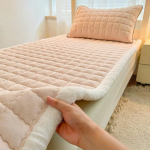 Yuzhaolin | Student Single Bed Winter Mattress Soft Milk Velvet Coral Fleece