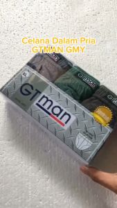 3 Pcs CD Celana Dalam GT Man GMY Pria Dewasa Bahan Katun Lembut Karet Kerut Ukuran M L XL