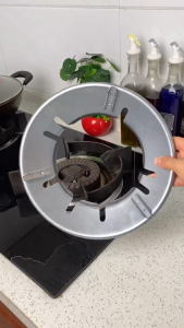 Windproof High Efficiency Gas Stove Energy Saving Cover Heat Insulation Pot Holder Wind Shield Brack Original Windproof Disk Windshield Bracket Universal Round Gas Saver Bracket Gas Burner Disk Wind Proof Energy Heat Insulation Pot Holder