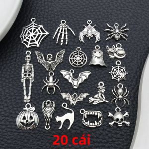 Halloween Hạt Charm Mặt Dây Bộ Sưu Tập 20/100 Chiếc Cho DIY Trang Sức Làm Phong Cách Neo-Gothic Kim Loại Thiết Kế Hình Thú Thủ Công Tiếp Liệu