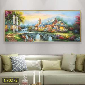 BOJIAJIAJU | Rural Landscape Decorative Wall Art For Bed Headboard And Background Decoration High Definition Crystal Art