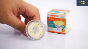 LAMPTAN LED MR16 7W รุ่น GLAZE 220v ต่อตรง ไม่ต้องใช้ไดร์เวอร์ แสงเหลือง Warm White และ Cool White