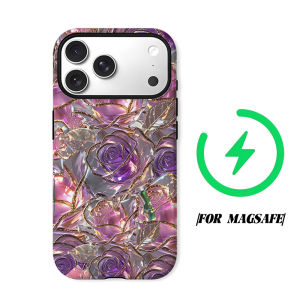 BILIBILI | Crystal Rose Phone Case for iPhone 18 17 16 15 14 13 12 11 Air Pro Max Plus Double-layer Cover