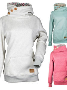 Áo Nỉ Dài Tay Màu Trơn Có Túi Đơn Giản Cho Nữ Áo Nỉ Thường Ngày Cổ Tròn Dáng Rộng Mùa Thu 2022 Áo Nỉ Thường Ngày