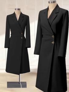 XINYU | Black Mid-Length Professional Winter Autumn New Style Dress